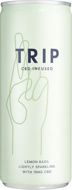 Trip Lightly Sparkling CBD Infused Lemon and Basil Drink 25 cl x 24